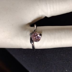 Elegant Pink Heart Ring